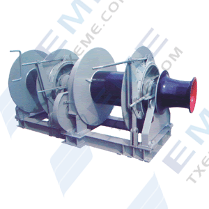 Hydraulic double (multiply) drums mooring winch