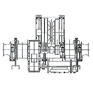 Double shaft type electric combined windlass/mooring winch