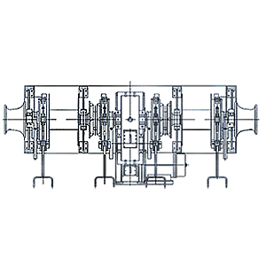 Symmetrical type el-combined windlass/mooring winch