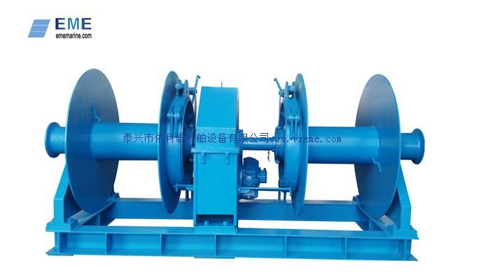 5T hydraulic double drum mooring winch